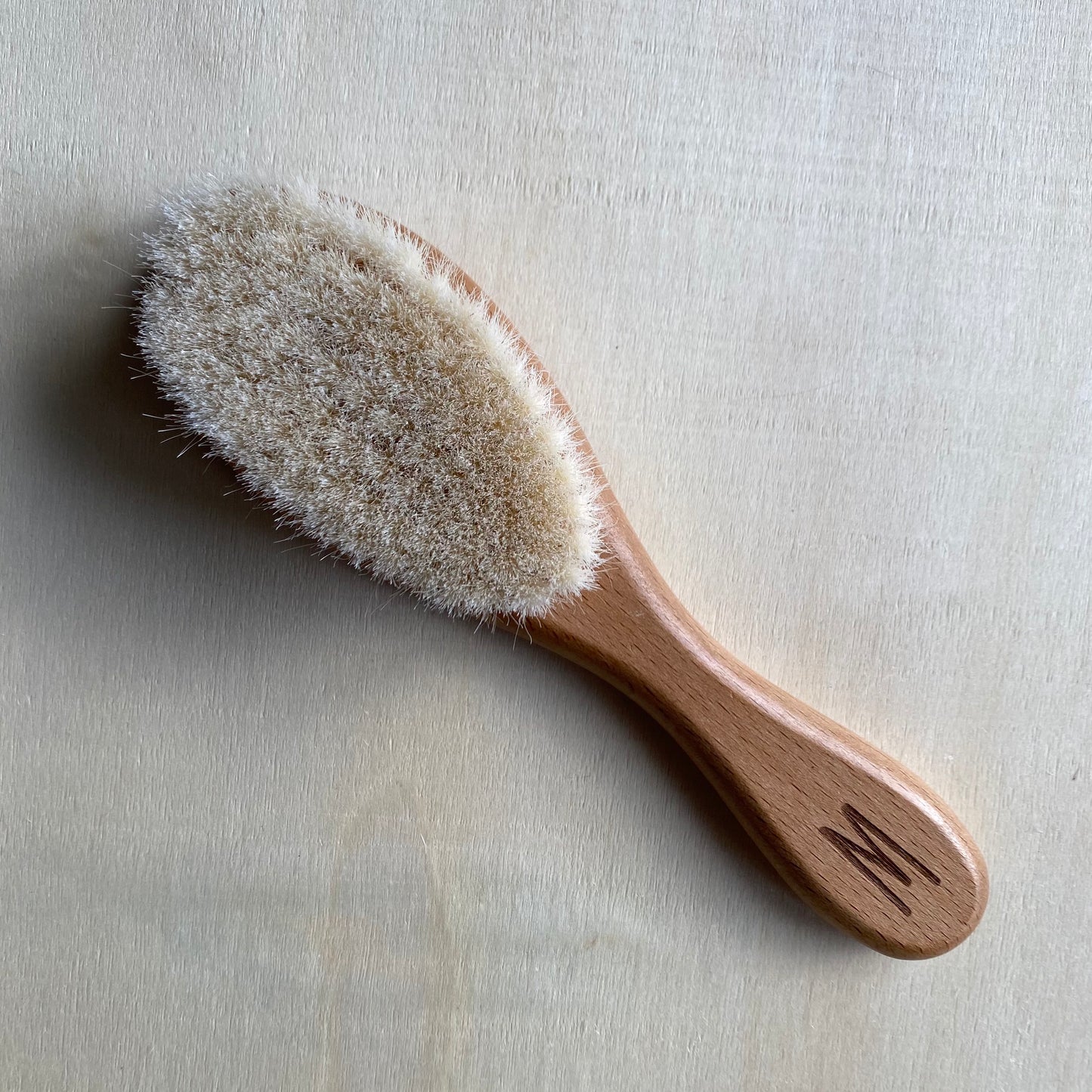 Natural Baby Hair Brush with initialled handle (A-Z)