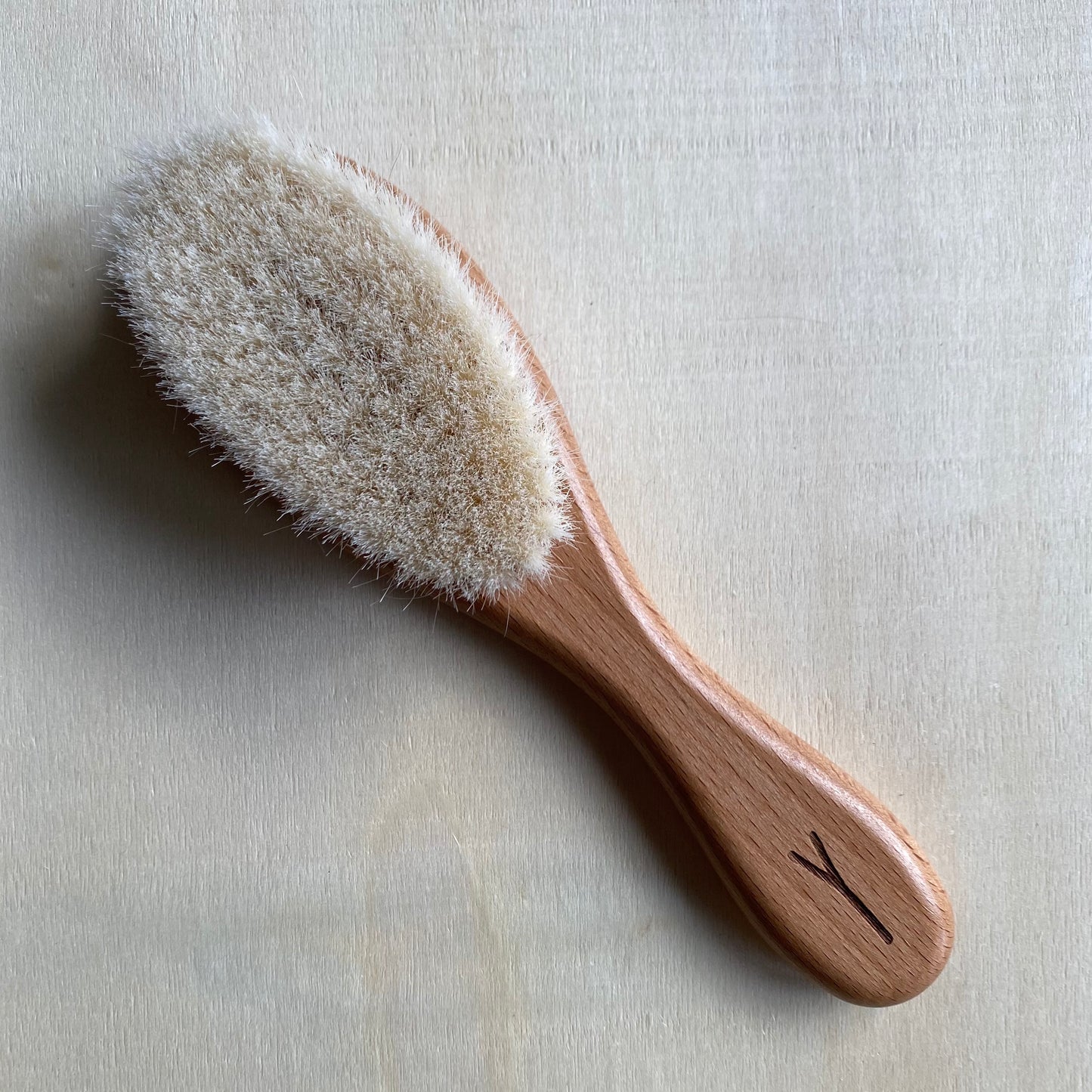 Natural Baby Hair Brush with initialled handle (A-Z)