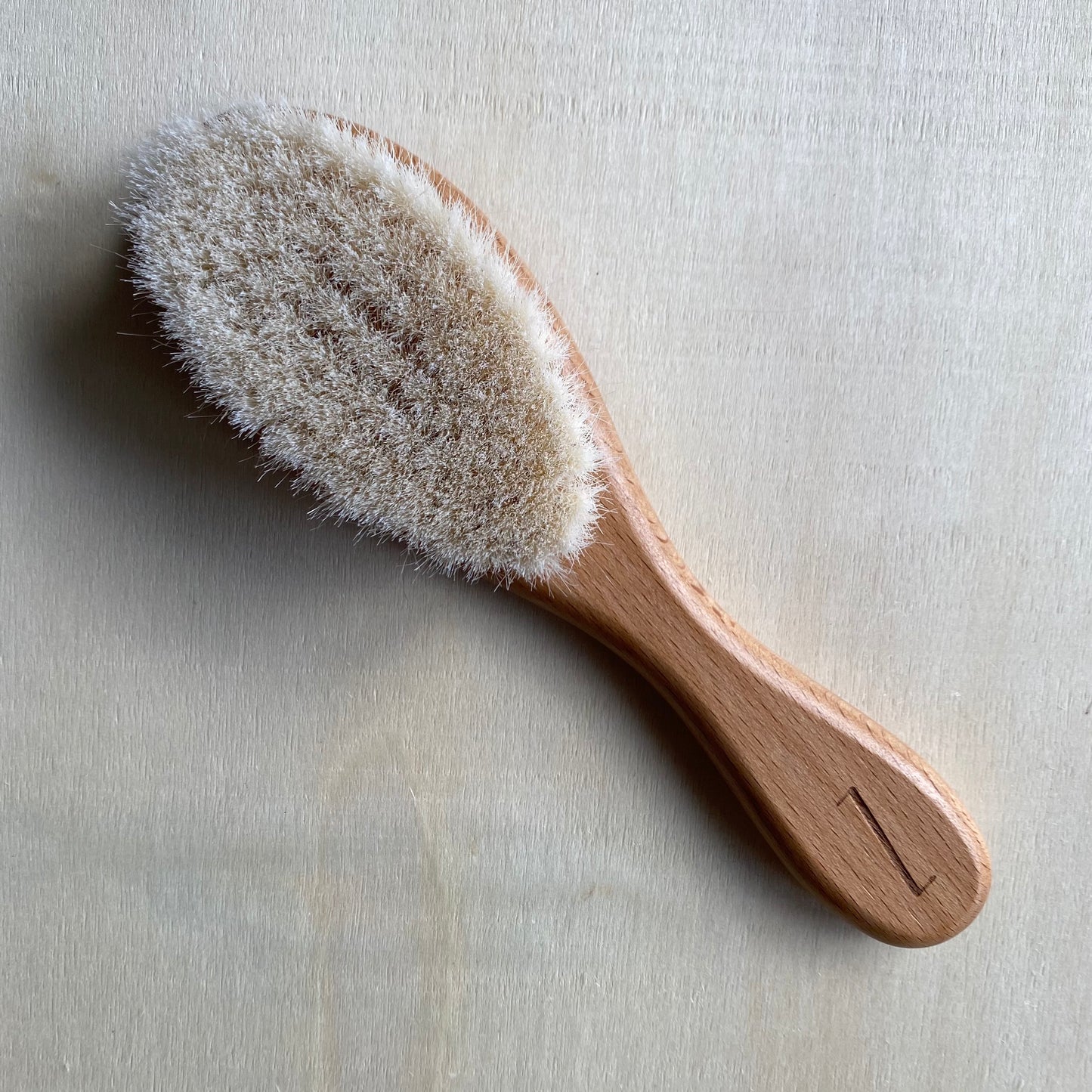 Natural Baby Hair Brush with initialled handle (A-Z)