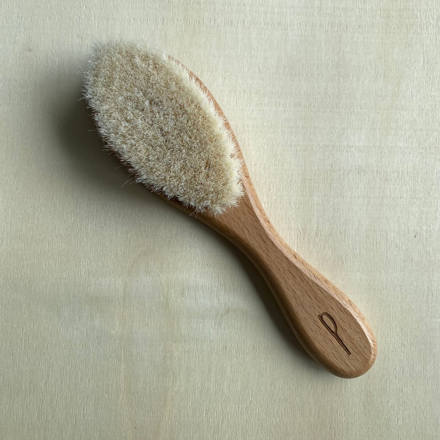 Natural Baby Hair Brush with initialled handle (A-Z)