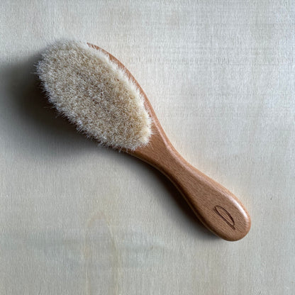 Natural Baby Hair Brush with initialled handle (A-Z)