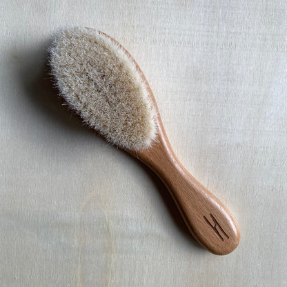 Natural Baby Hair Brush with initialled handle (A-Z)