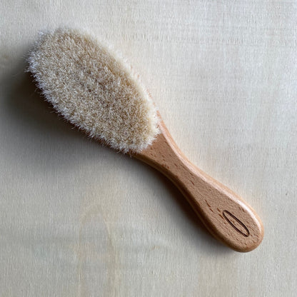 Natural Baby Hair Brush with initialled handle (A-Z)