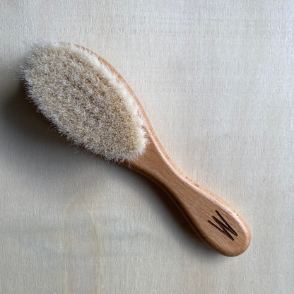 Natural Baby Hair Brush with initialled handle (A-Z)