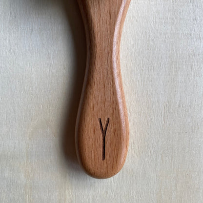 Natural Baby Hair Brush with initialled handle (A-Z)