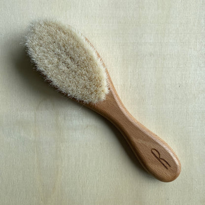 Natural Baby Hair Brush with initialled handle (A-Z)